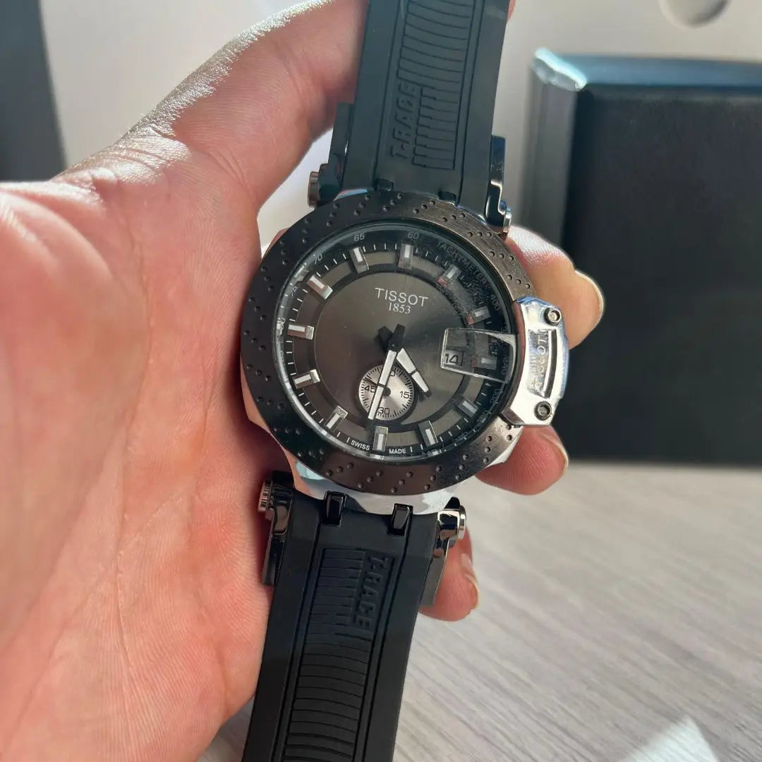 Reloj Clásico Acero Negro con Calendario