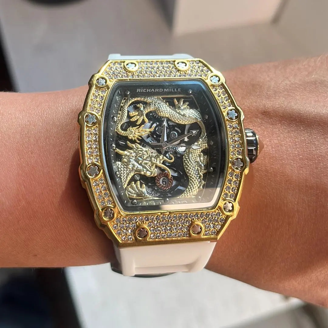 Reloj Goma Blanca Dragón
