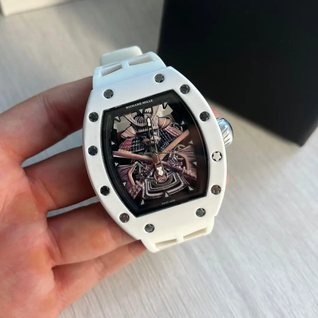 Reloj Deportivo Casual Goma Blanca