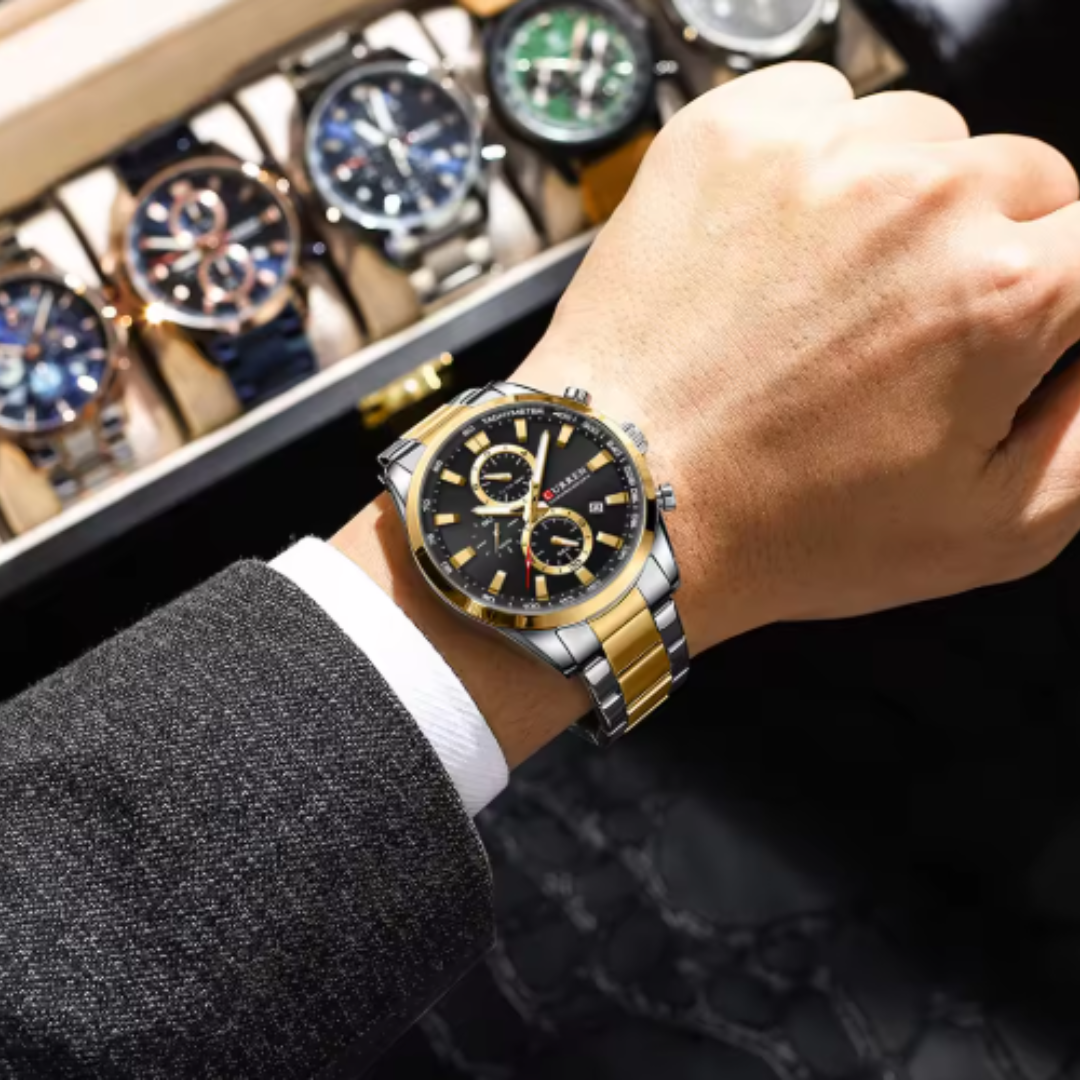 Reloj Curren Acero Fecha y Cronógrafos