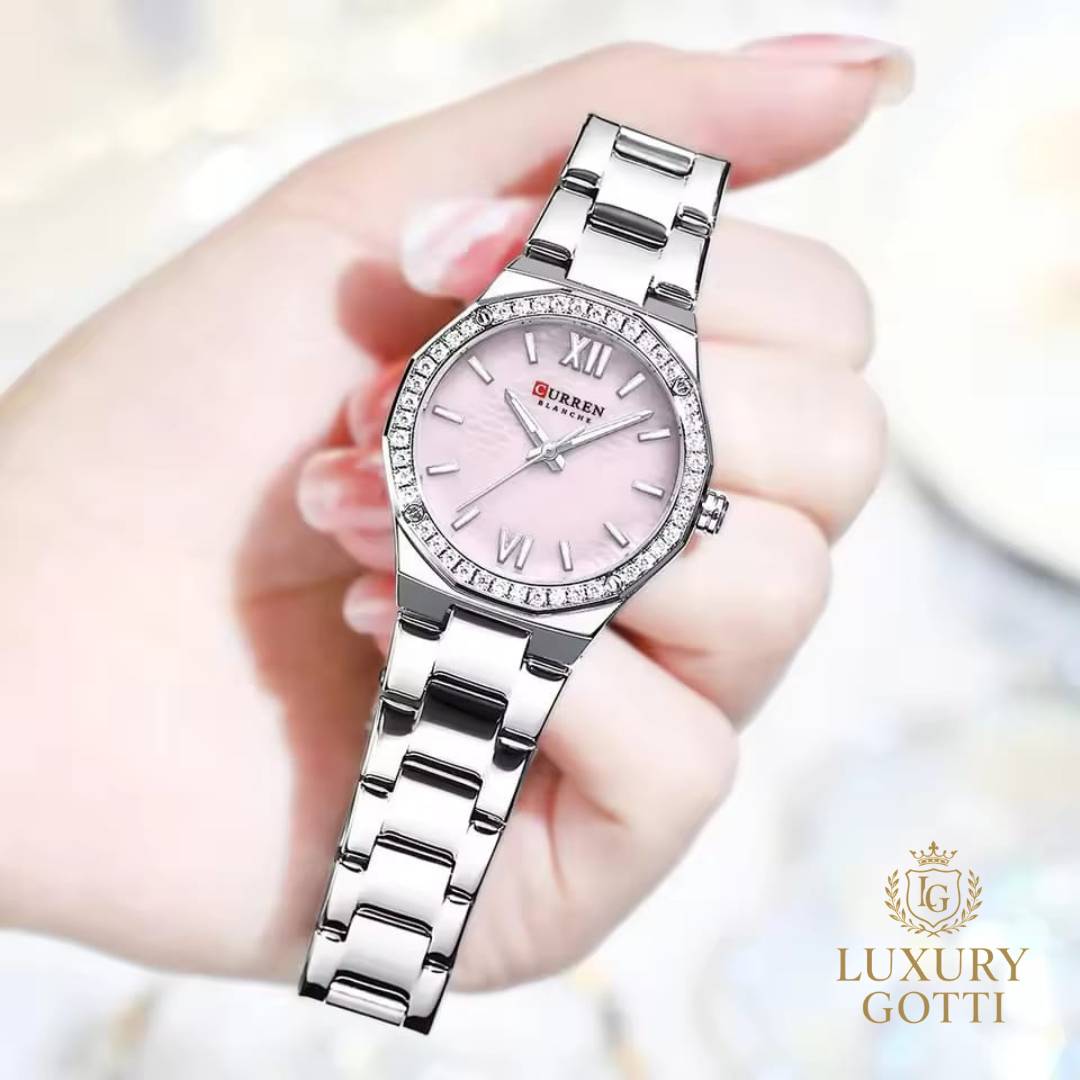 Reloj Elegante Pulso Ancho con Circones