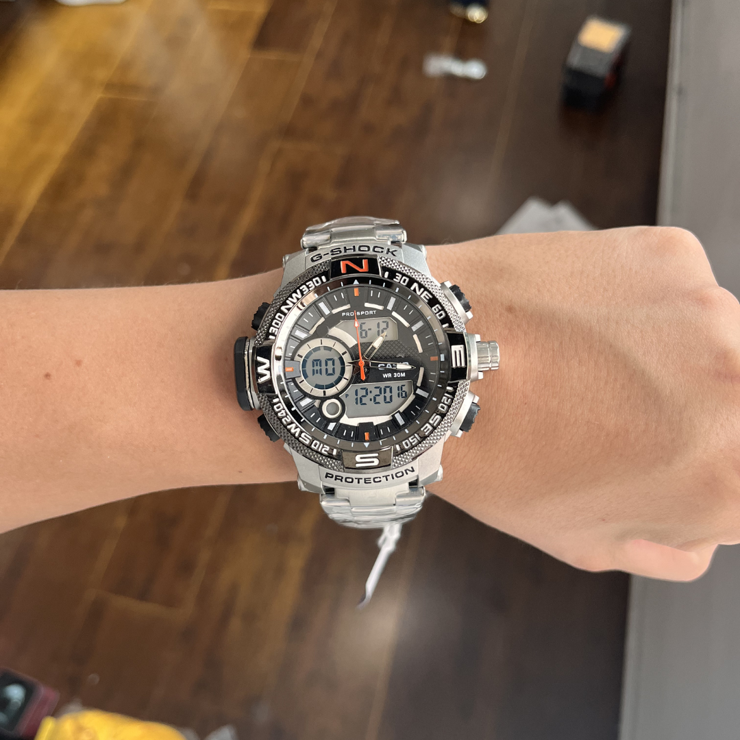 Reloj Acero con Funciones Digital