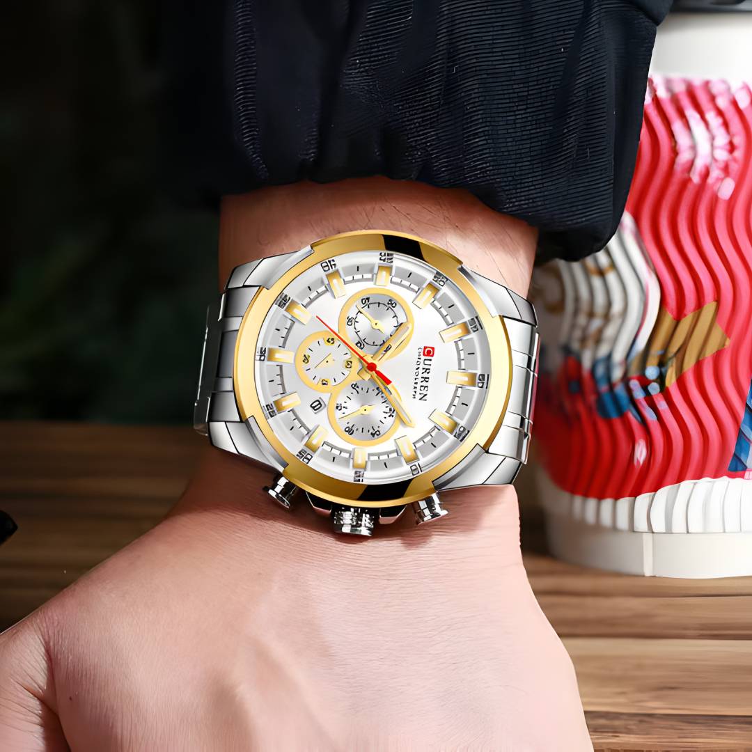 Reloj Curren Acero con Cronógrafos funcionales