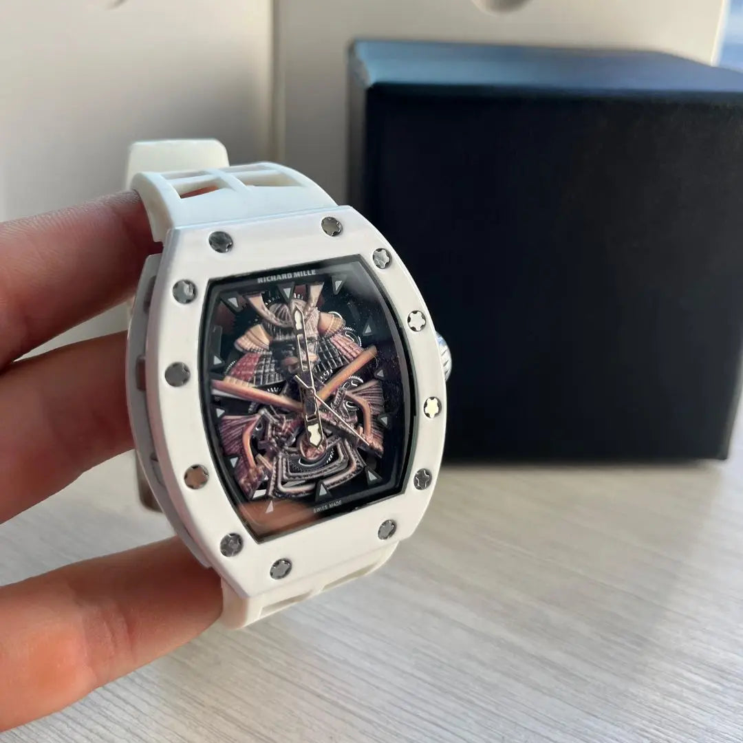 Reloj Deportivo Casual Goma Blanca