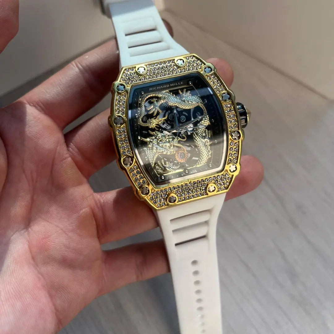 Reloj Goma Blanca Dragón