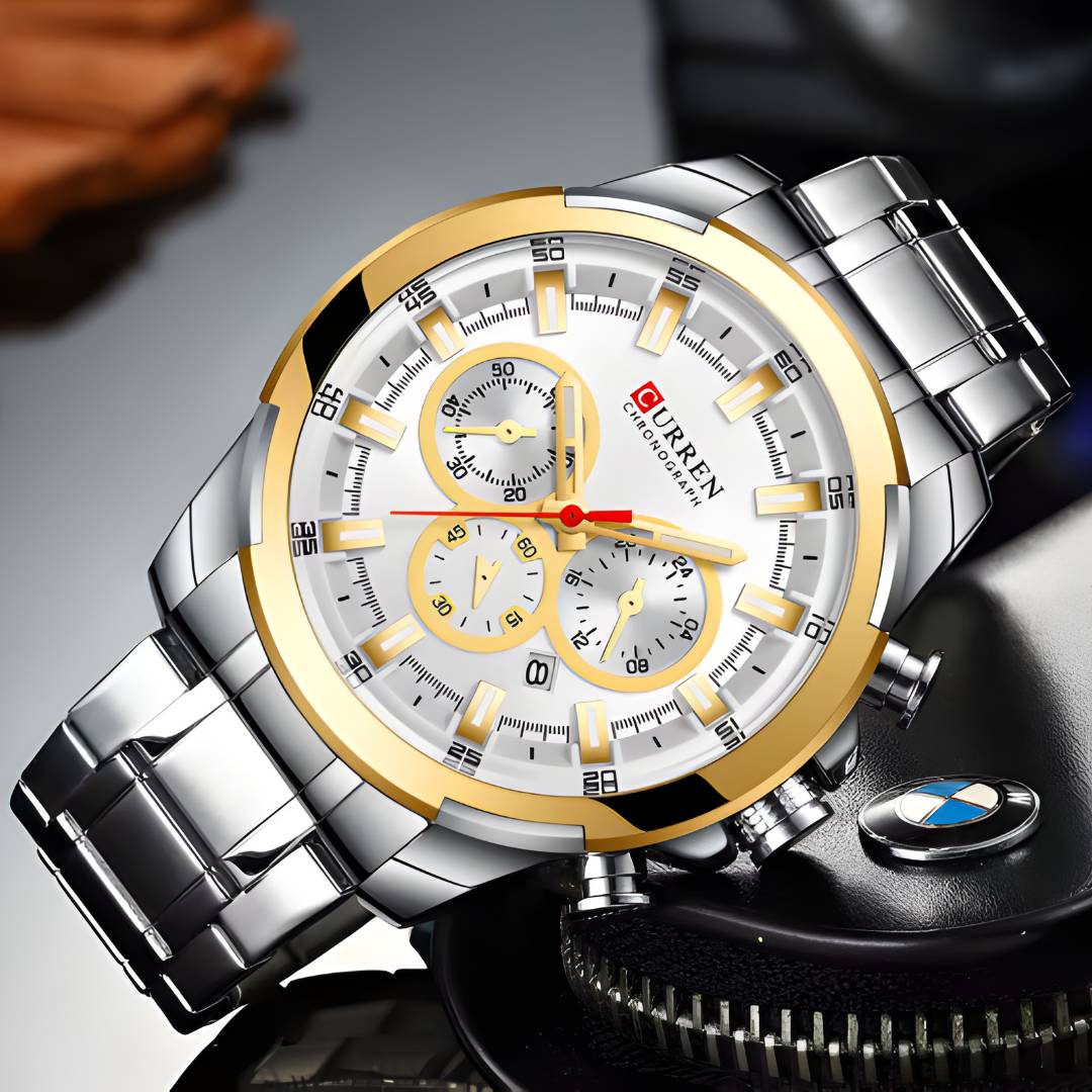 Reloj Curren Acero con Cronógrafos funcionales