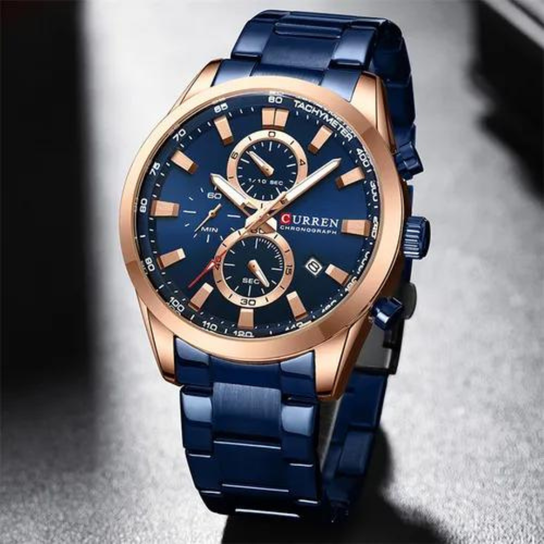 Reloj Curren Acero Fecha y Cronógrafos