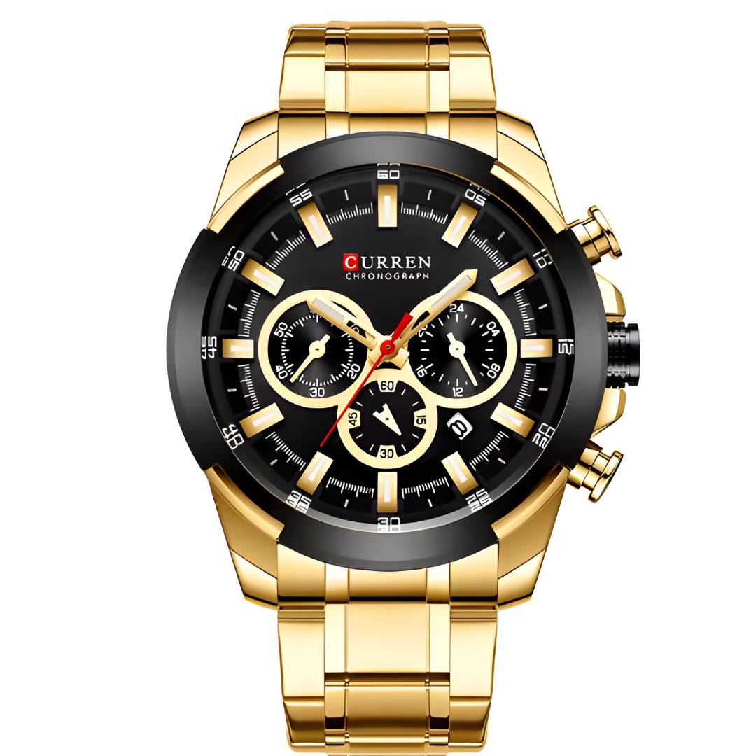 Reloj Curren Acero Dorado con Cronógrafos