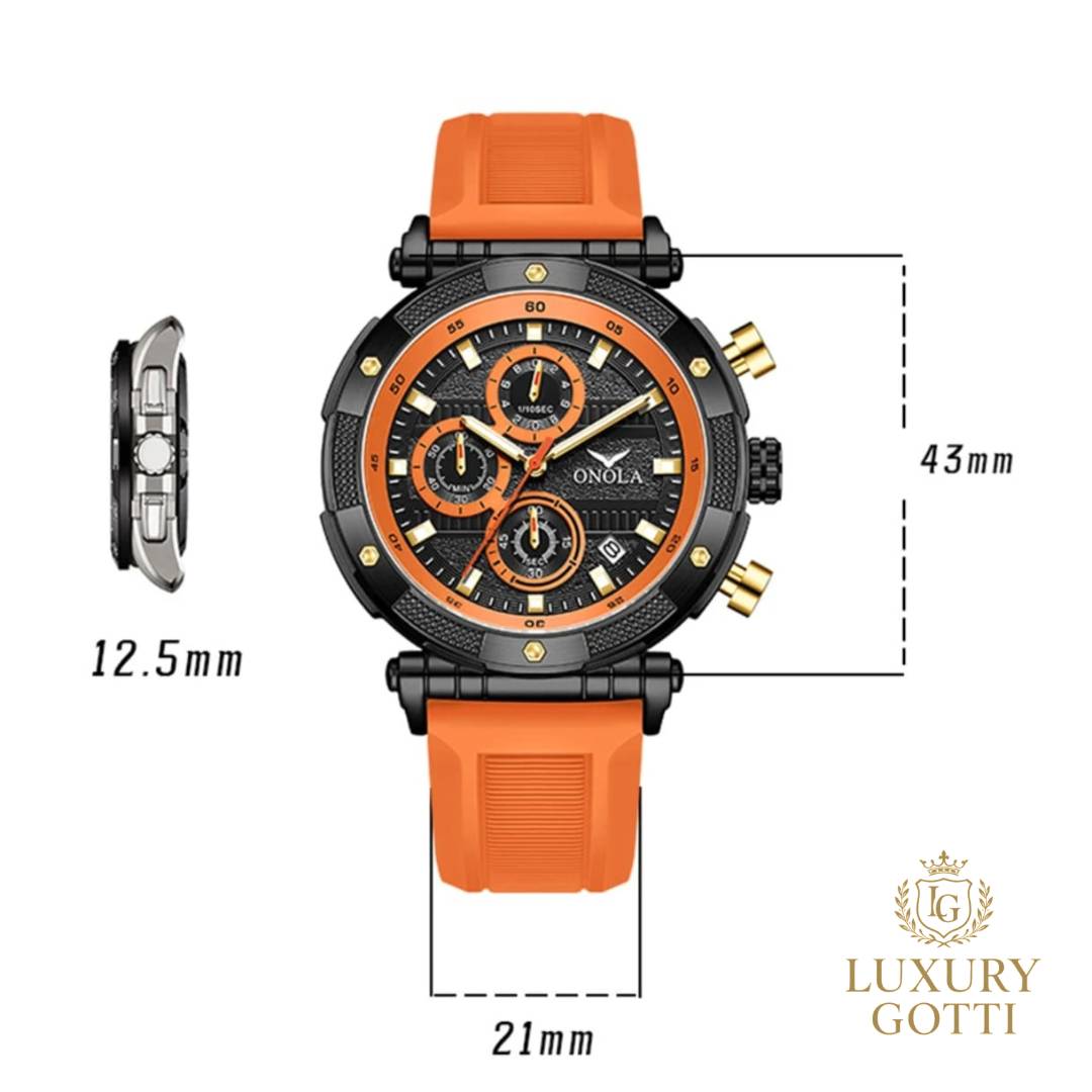Reloj Goma con Cronógrafos