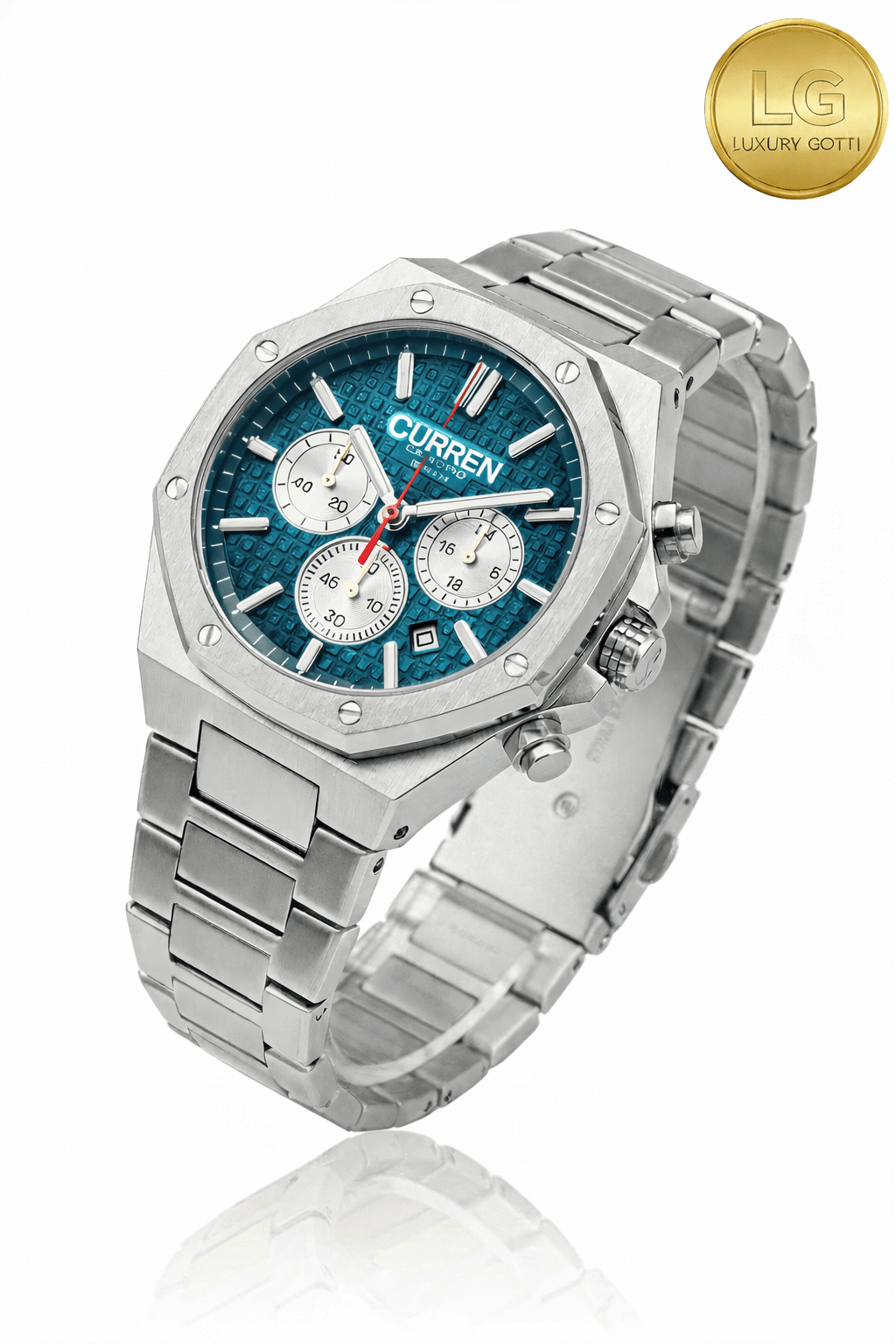 Reloj Curren Acero con Caja Hexagonal