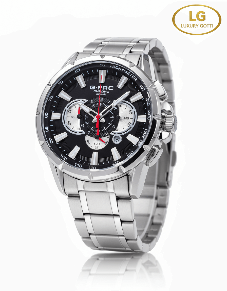 Reloj Clásico Acero con Cronógrafos