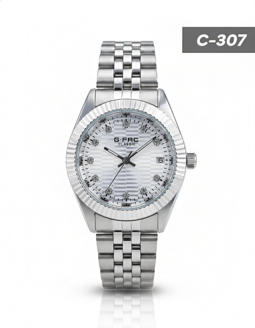 Reloj Elegante Pulsera Ancha con Fecha