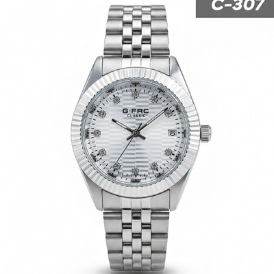Reloj Elegante Pulsera Ancha con Fecha