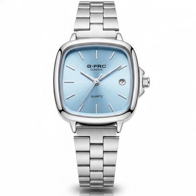 Reloj Pulsera Ancha Caja Cuadrada con Fecha