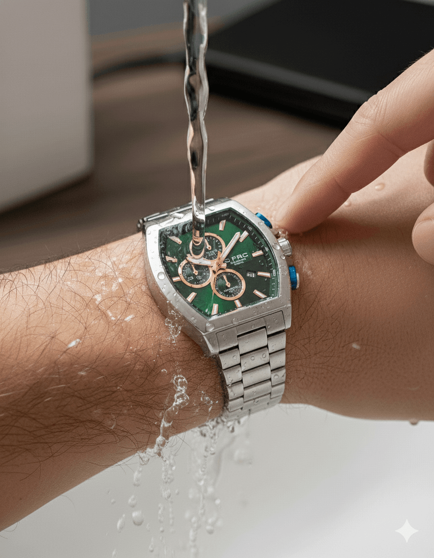 Reloj Acero Caja Rectangular Cronógafos
