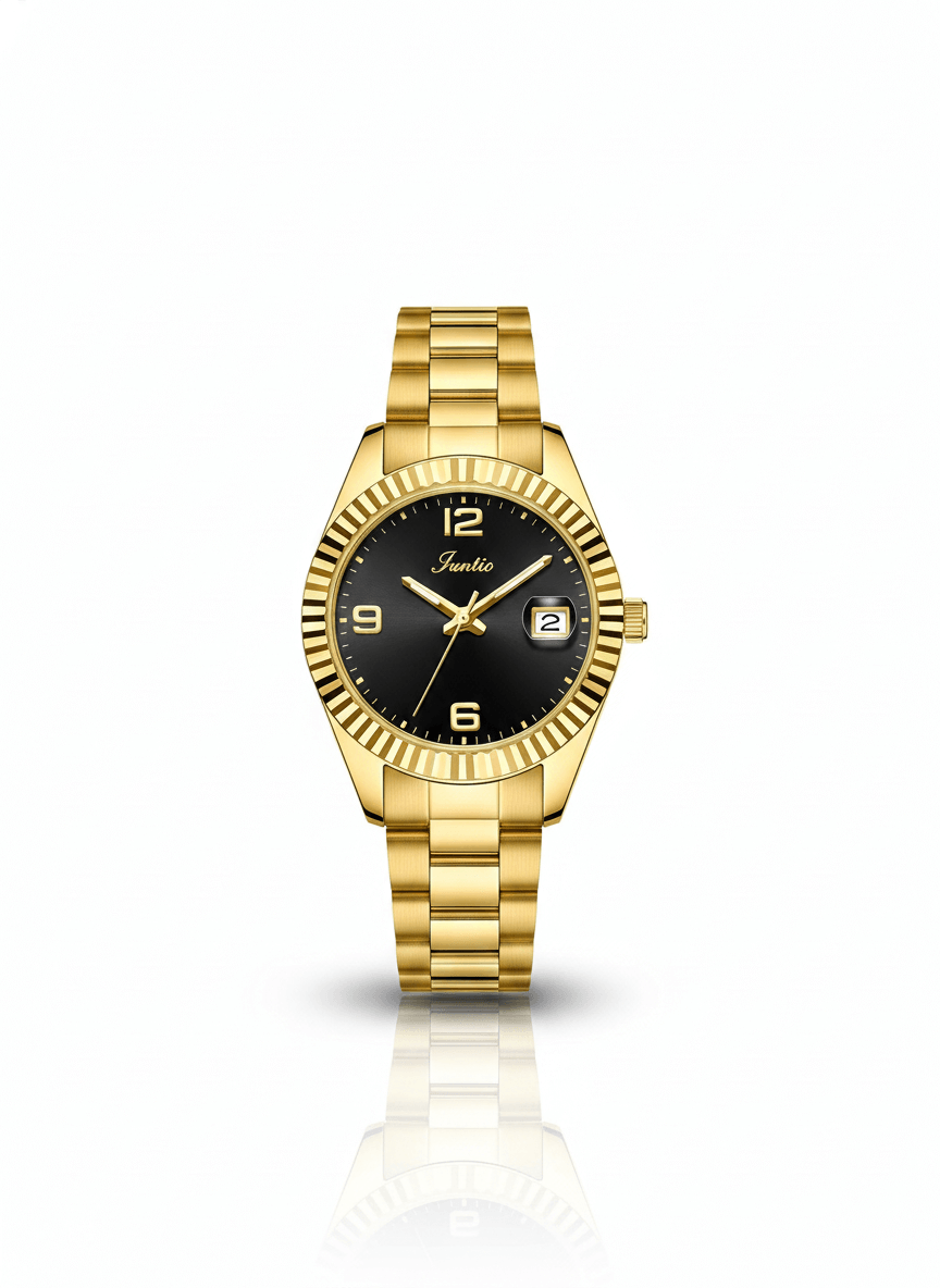 Reloj Elegante Pulsera Ancha con Fecha