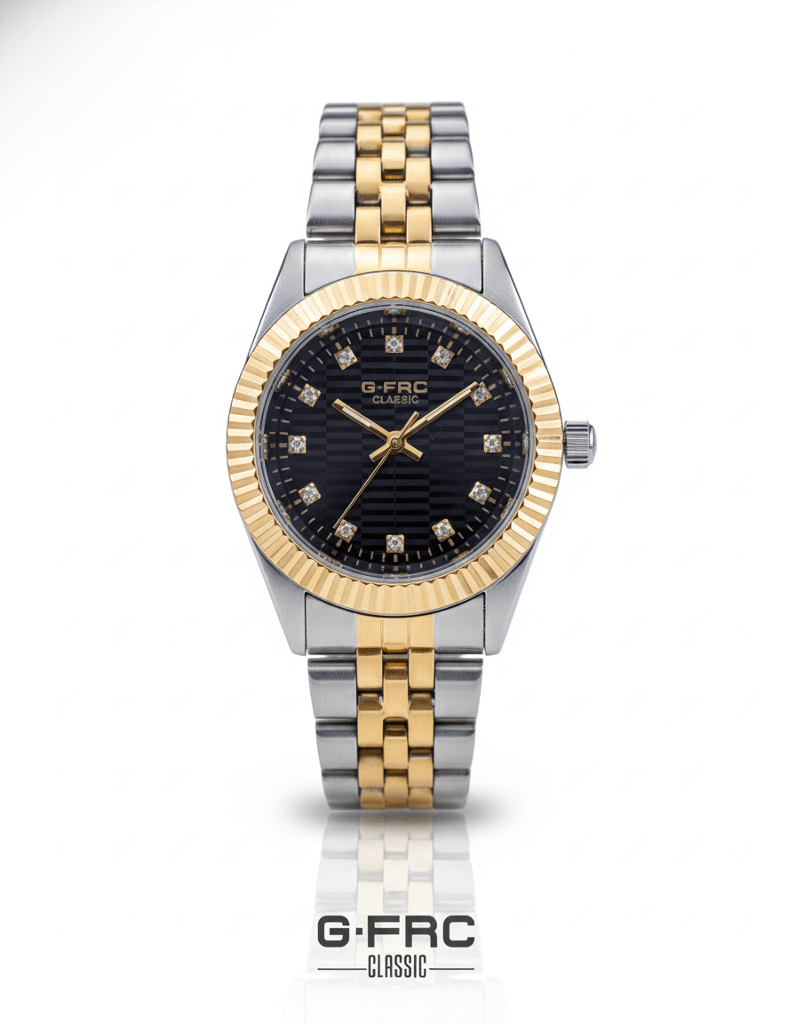 Reloj Elegante Pulsera Ancha con Fecha
