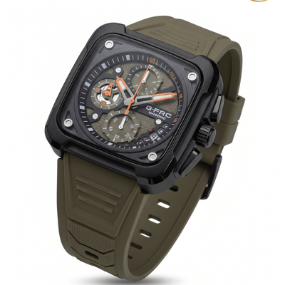 Reloj Goma Caja Cuadrada Cronógrafos