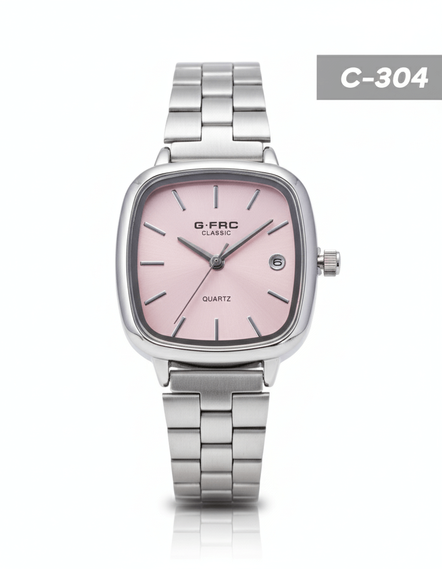 Reloj Pulsera Ancha Caja Cuadrada con Fecha