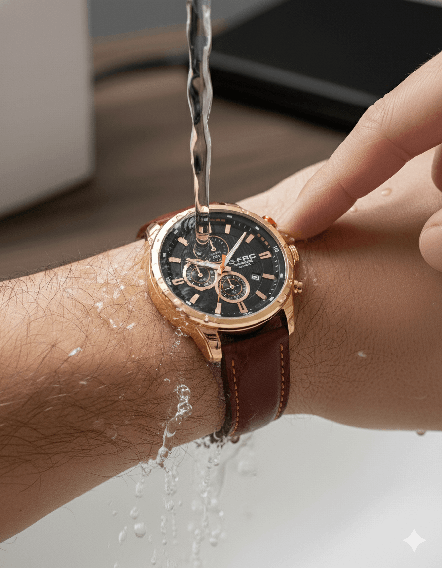 Reloj Clásico Cuero con Cronógrafos