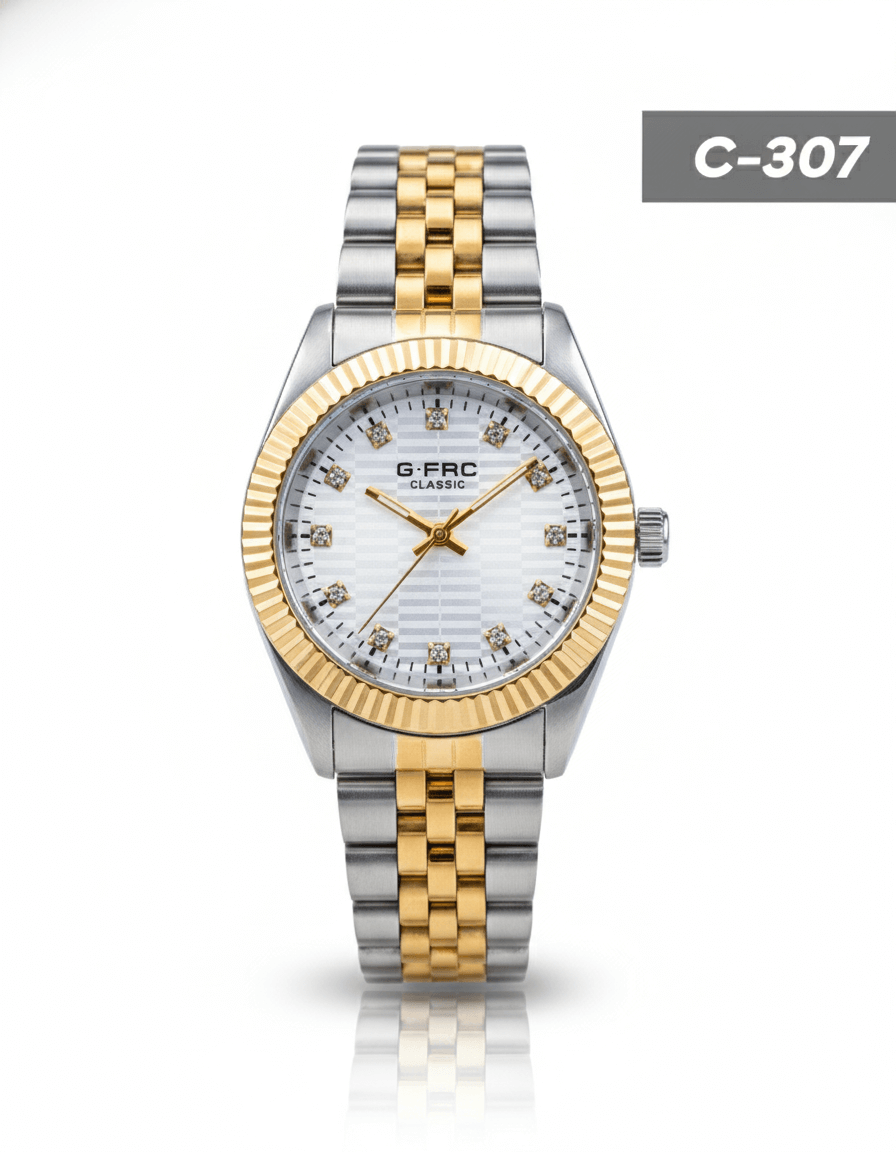 Reloj Elegante Pulsera Ancha con Fecha