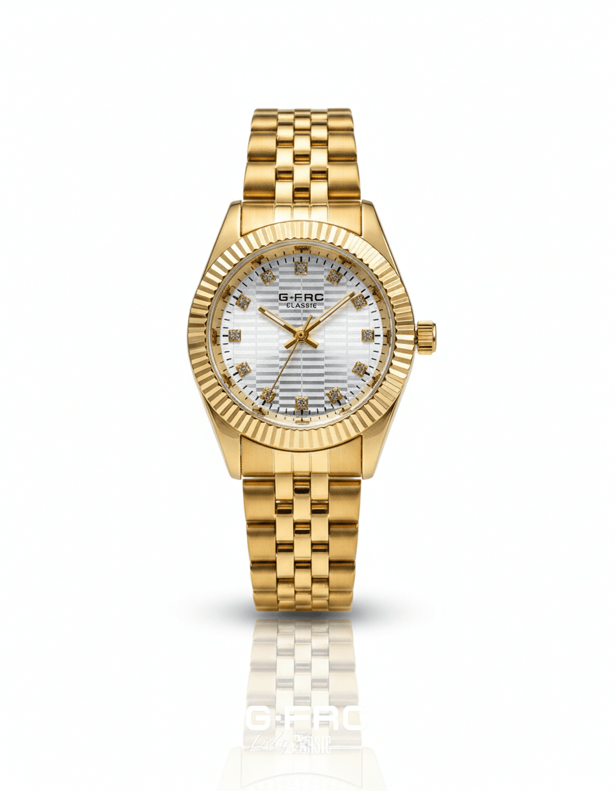 Reloj Elegante Pulsera Ancha con Fecha