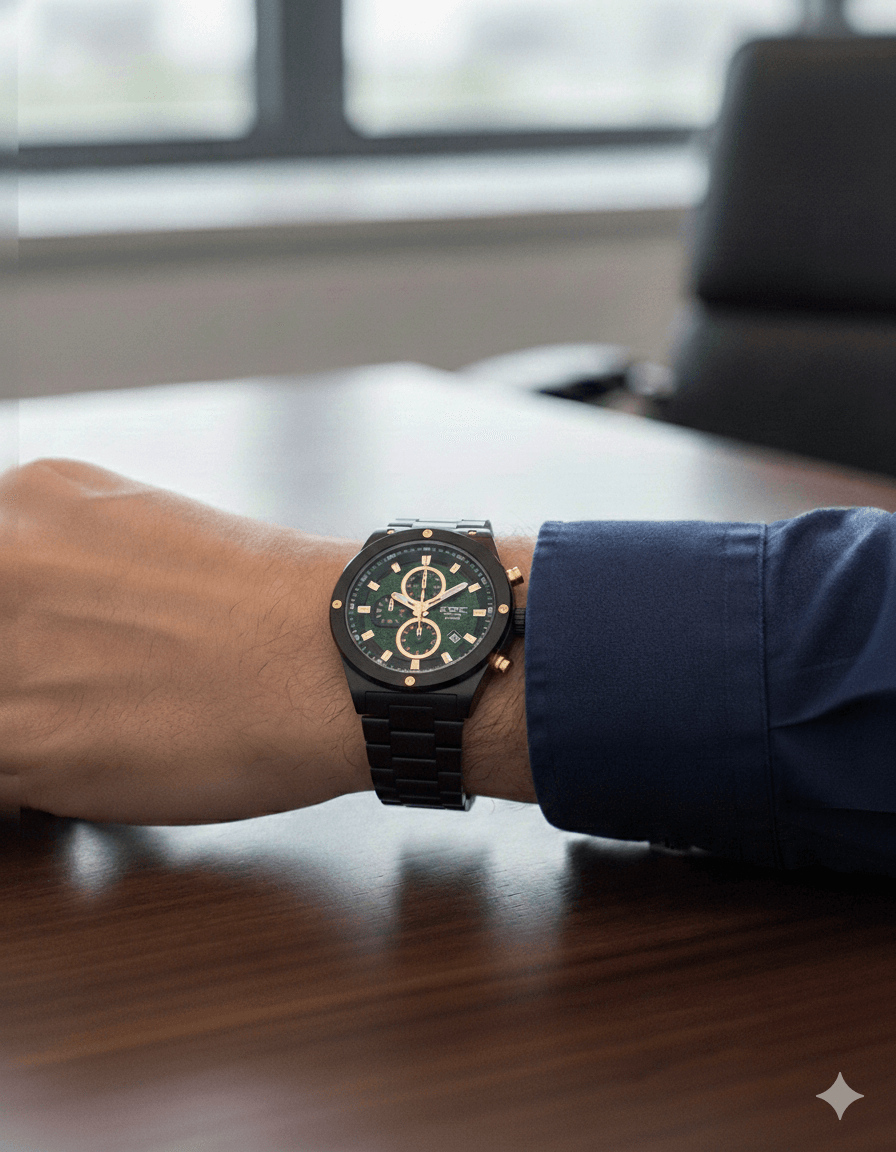 Reloj Acero con Doble Cronógrafo