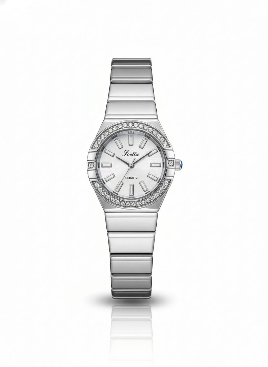 Reloj Elegante Pulsera Delgada con Circones