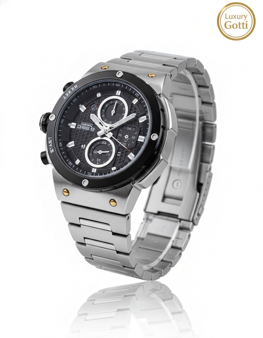 Reloj Acero con Doble Cronógrafo