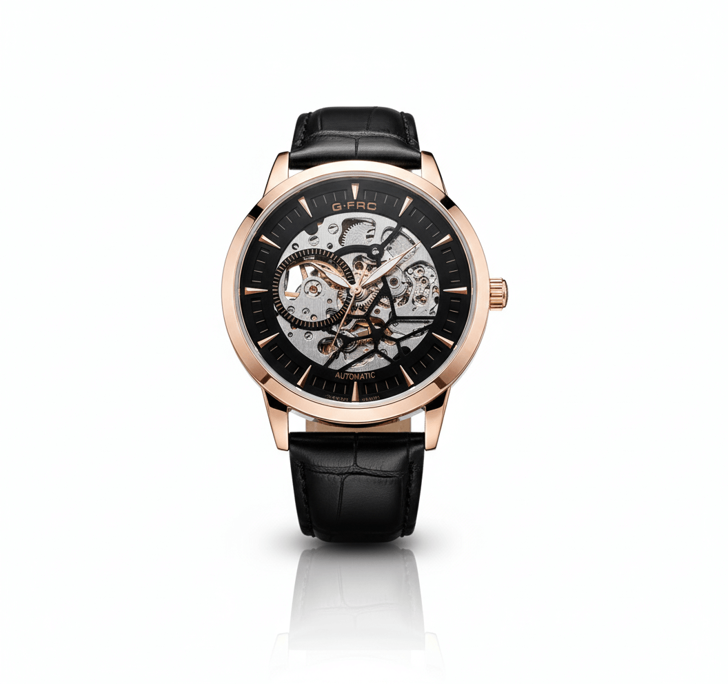 Reloj Cuero Automático Corazón Abierto