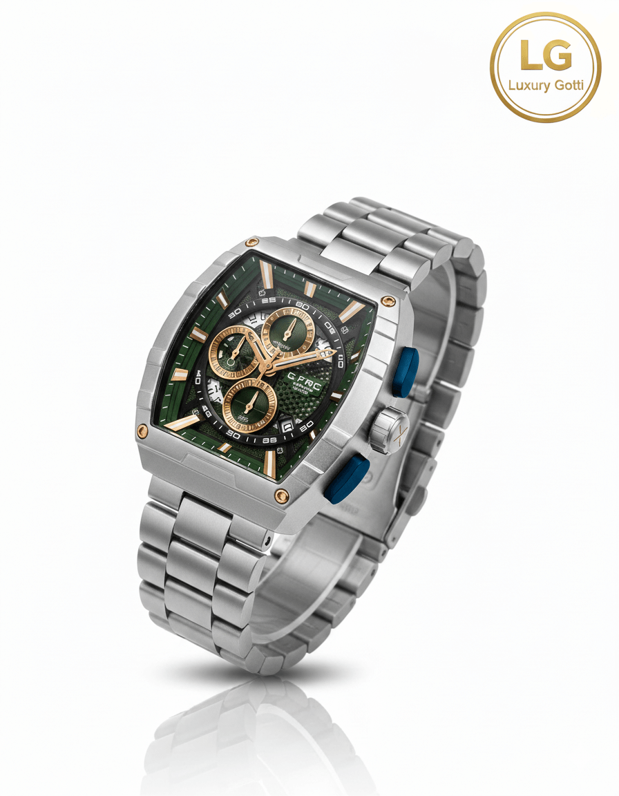 Reloj Acero Caja Rectangular Cronógafos