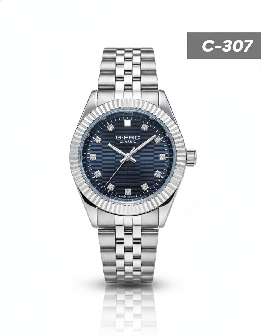 Reloj Elegante Pulsera Ancha con Fecha