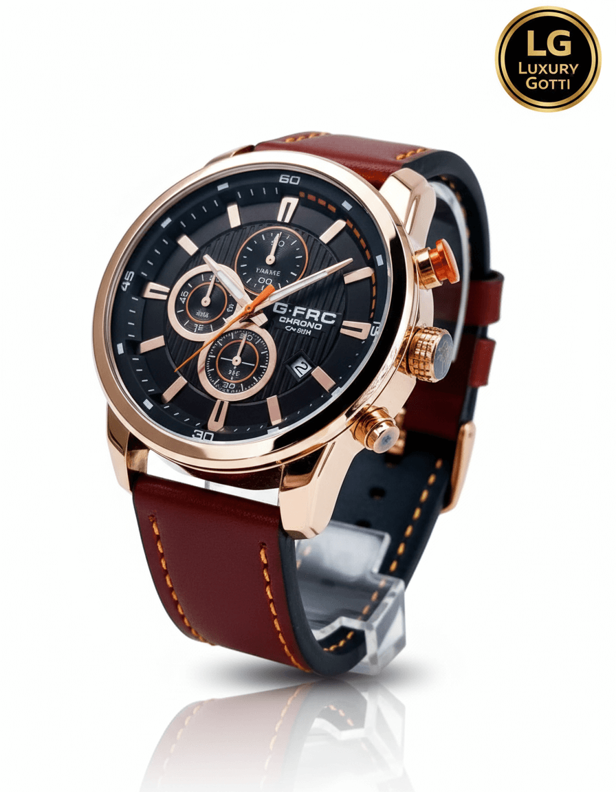 Reloj Clásico Cuero con Cronógrafos