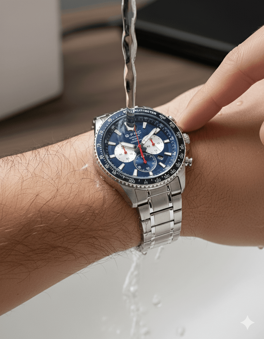 Reloj Clásico Acero con Cronógrafos