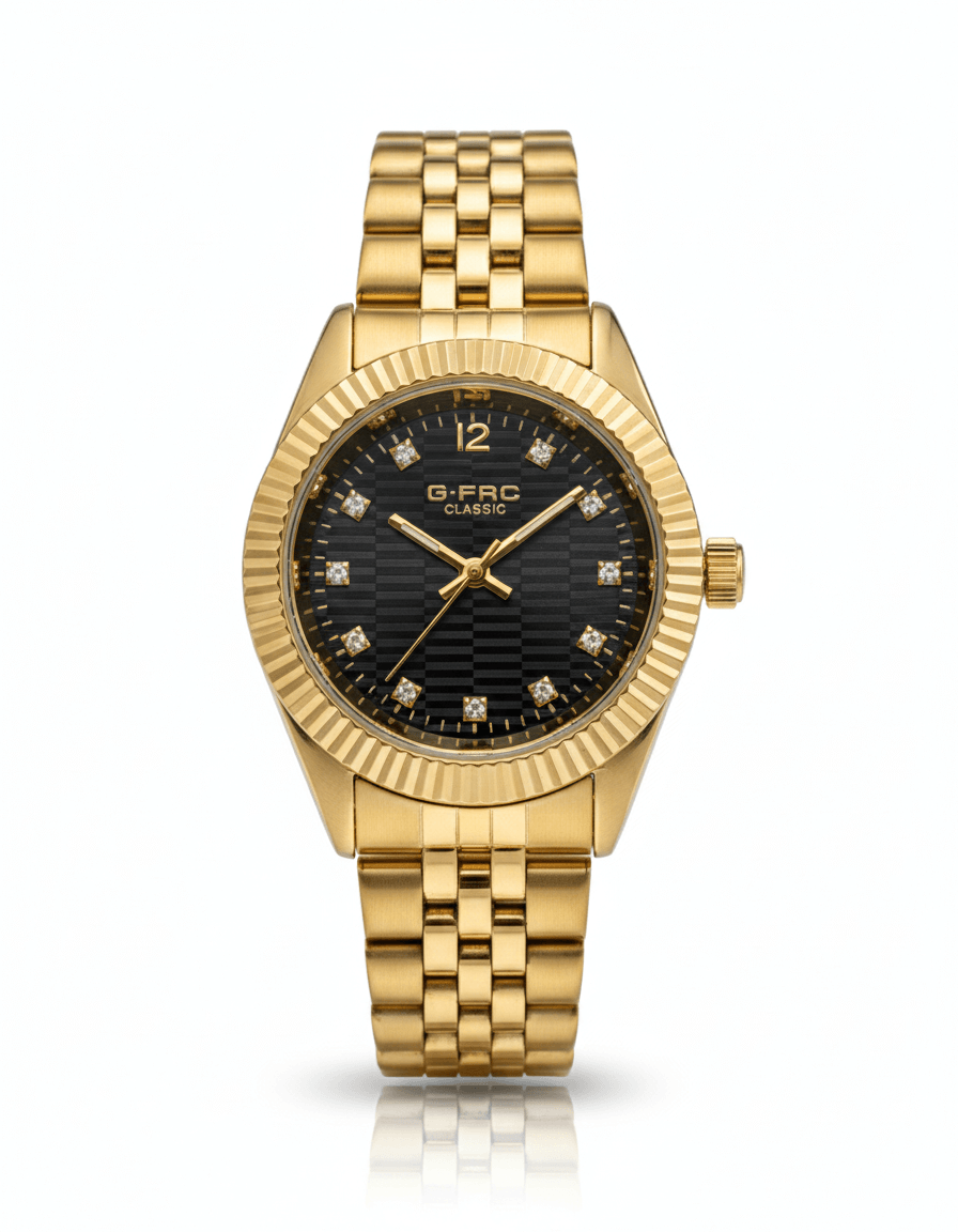 Reloj Elegante Pulsera Ancha con Fecha