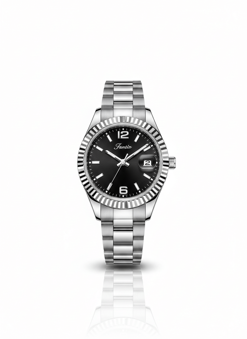 Reloj Elegante Pulsera Ancha con Fecha